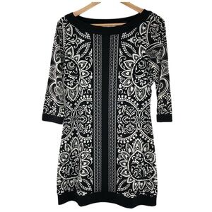 WHBM black & white shift dress, Sm